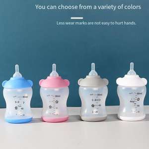 Toptan 4-Piece çevre dostu Pet malzemeleri 100ml köpek yavru yavru besleme seti yenilebilir silikon şişe - Product Image 3