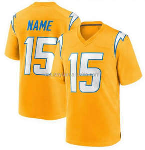 최고 품질 맞춤 #10 저스틴 허버트 #15 래드 맥컨키 #3 더윈 제임스 주니어 스티치 미식 축구 유니폼 - Product Image 6