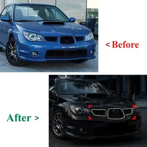 Rejilla Delantera para Parachoques de Impreza WRX STI 9ª Generación 2006 2007, Rejillas de Carreras Tipo Panal con Cubierta Decorativa con Luz, Accesorios - Product Image 2
