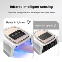 Lampe à ongles UV LED sans fil rechargeable 120W, séchoir à gel sans fil avec écran LCD diamant, durcissement rapide pour salon et usage domestique