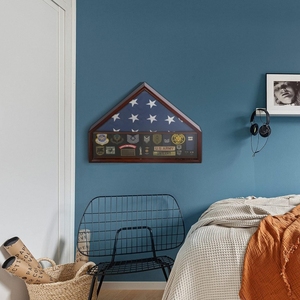 Rural Solid Wood Wall Mounted Burial Military <strong>Flag</strong> Triangle Shaped <strong>Display</strong> <strong>Case</strong> Custom Wood Box Wood Box for Medical - Product Image 5