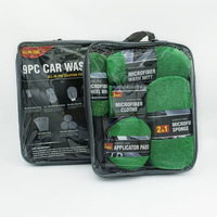 Microfiber Woven Quick-Dry Eco-Friendly Super Absorbent 9-Piece Car Wash Towel Set