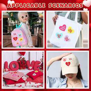 Parches Termoadhesivos con Diseño de Corazón Bordado, con Adhesivo Termofusible para Reparación de Ropa, Manualidades, Bolsas, Jeans, Gorras - Product Image 6