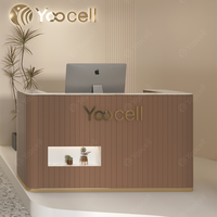 Yoocell table de réception de salon de manucure de qualité supérieure, chaises d'attente de réception modernes, petit bureau de réception