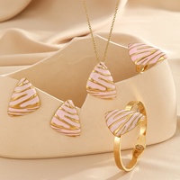 Accessoires de mode, ensembles de boucles d'oreilles et de colliers, ensemble de bijoux en acier inoxydable pour femmes, Joyeria De Acero Inoxidable Por Mayor