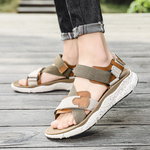 Summer Outdoor Beach Sandals Anti-slip Open Toe Casual <b>Shoes</b> with Fabric Lining for Couples - Product Image 5