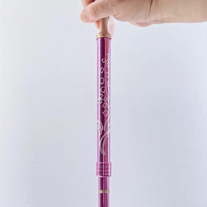 Bastón plegable de aleación de aluminio de lujo con diseño ligero de cinco secciones y agarre de efecto de mármol Acrílico - Product Image 1