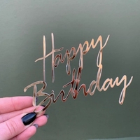 New Style Acryl Gold alles Gute zum Geburtstag Cake Topper Cake Dekoration zum Geburtstag
