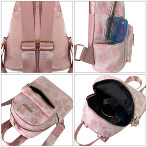 Borsa da <span class=keywords><strong>donna</strong></span> <span class=keywords><strong>rosa</strong></span> piccola estate fresca 2024 nuovo zaino da <span class=keywords><strong>donna</strong></span> alla moda per il tempo libero leggero borse da viaggio zaini - Product Image 4