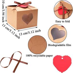 Caja <span class=keywords><strong>de</strong></span> Papel Kraft para Pasteles, Cajas <span class=keywords><strong>de</strong></span> Papel para Alimentos, para Fiestas, Regalos, Recuerdos <span class=keywords><strong>de</strong></span> Boda, Dulces, <span class=keywords><strong>Compras</strong></span> - Product Image 2