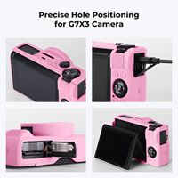 Casing Pelindung Silikon Kamera K&F Concept Anti Gores, Anti Benturan, Anti Selip, Lembut, Warna Hitam/Pink/Beige/Ungu untuk Canon G7X III