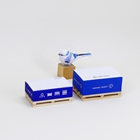 Cadeau d'entreprise personnalisé, bloc-notes en papier, base en bois, logo imprimé en couleur, bloc-notes de bureau, fabrication en usine