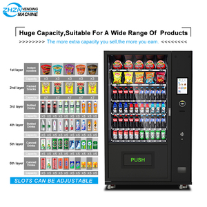 Uống và snack Máy bán hàng tự động cho thực phẩm và đồ uống với mã QR và đồng xu/hóa đơn thanh toán thông minh máy bán hàng tự động với đầu đọc thẻ - Product Image 4