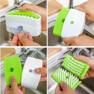 Cepillo Limpiador de Cubiertos con Logotipo Personalizado, Fregador de Cuchillos de Cocina, Cepillo de Succión Conveniente para Fregadero, Cerdas Anti-Rayaduras para Limpiar Utensilios - Product Image 5