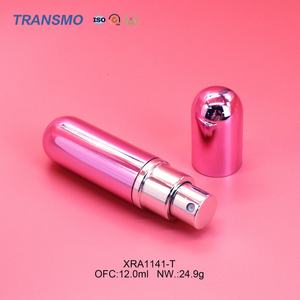 High-Grade 12ml Rose Gold Aluminum Perfume Bottle Set Replaceable Customizable Square Shape Pump Sprayer <b>Seal</b> Glass Bottles - Product Image 5