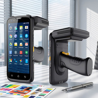 PDA Resistente con Android 12 GMS 4G de 5.72 Pulgadas, Escáner de Códigos de Barras 1D 2D Qr, WIFI, BT, GPS, UHF, RFID, NFC, con Estación de Carga
