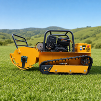 Tondeuse à gazon télécommandée sur chenilles homologuée CE, débroussailleuse tout-terrain RC pour vignoble