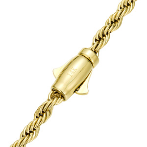 Corrente de Corda Torcida em Aço Inoxidável Banhado a Ouro PVD <span class=keywords><strong>14K</strong></span> <span class=keywords><strong>4mm</strong></span> 6mm, Joia Hip Hop Antiferrugem para Mulheres e Homens - Product Image 1