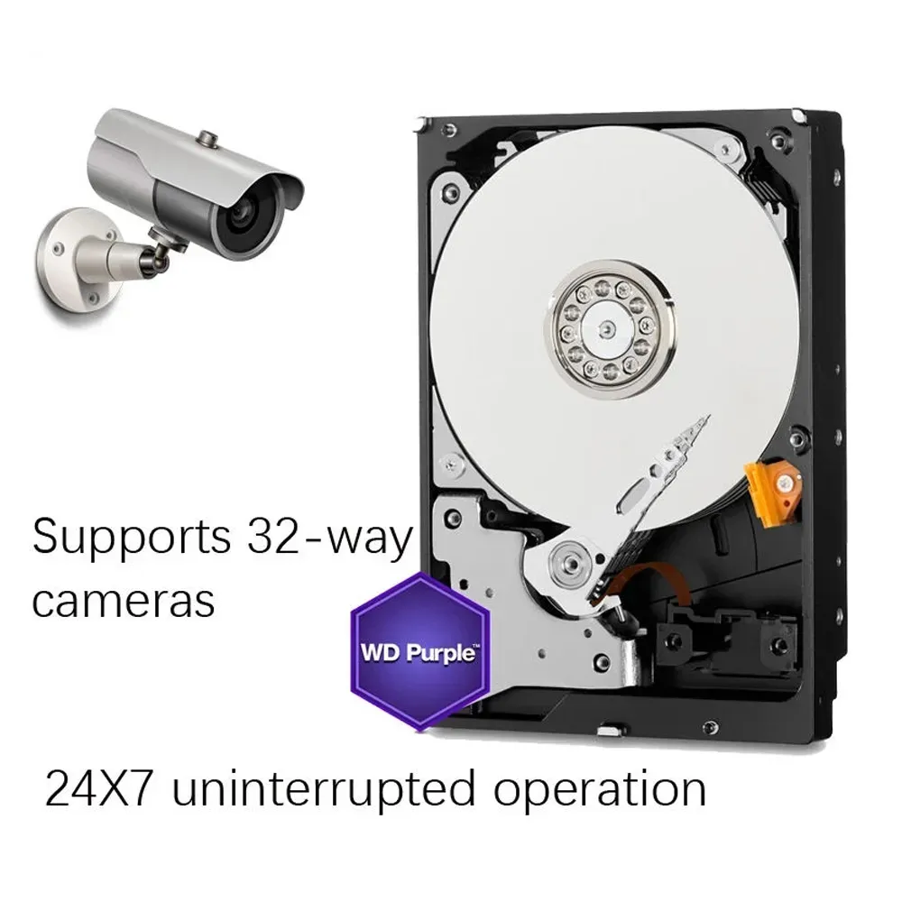 Оптовая продажа, фиолетовый жесткий диск 1 ТБ 2 Тб 3 ТБ 4 ТБ 6 Тб 8 ТБ 10 ТБ диско Дуро фиолетовый жесткий диск для камеры видеонаблюдения