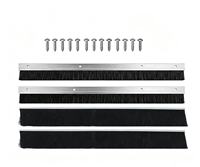 Bande de joint de bas de porte en alliage d'aluminium personnalisable avec brosse à poils en nylon, anti-poussière, étanchéité aux intempéries, qualité industrielle OEM