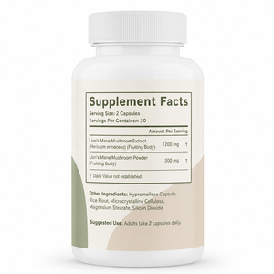 Complément alimentaire à base de plantes, extrait complexe de champignons Lion's Mane et Reishi, antioxydant et soutien immunitaire, capsules pour adultes, emballage personnalisé - Product Image 6