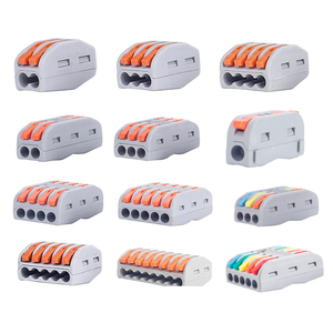 电气5输入5线输出弹簧杠杆线接头连接器紧凑型无螺钉推入线电缆连接器端子块 - Product Image 6