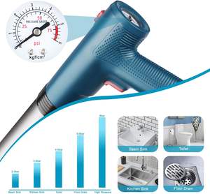 Desatascador de Inodoros Eléctrico de Alta Calidad, Directo de Fábrica, Nuevo, Limpieza Profunda, Ecológico, Máquina Desatascadora de Alcantarillado, Nylon Azul + Acero Inoxidable - Product Image 3