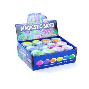 Giocattoli educativi colorati che non si bagnano mai 12 vasetti di idrofobici colorati per la sabbia - Product Image 1