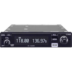 Radio marine IC-A220 à montage sur panneau, VHF, bande aérienne 118-136.992 MHz, <span class=keywords><strong>émetteur</strong></span>-<span class=keywords><strong>récepteur</strong></span> 8W, portée 0-50 km, radio de station de base aérienne - Product Image 1