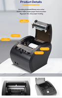 Impresora de Recibos POS Comercial NORGEE de 80 mm con Cortador Automático, USB, LAN, Wi-Fi, para Cocina Comercial