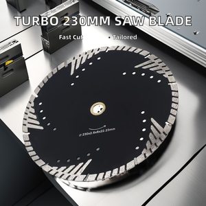 Disco da taglio a diamante segmentato circolare Turbo 230mm 9 pollici in acciaio ceramica lama personalizzabile supporto OEM marmo granito pietra - Product Image 3