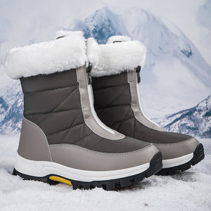 <span class=keywords><strong>Bottes</strong></span> d'hiver en velours mi-hautes pour femmes, grande taille 36-42, antidérapantes, chaudes et collantes pour la neige - Product Image 1
