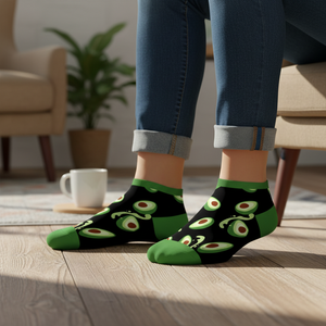 Paio di calzini corti Lucky Socks, design avocado, taglie 41-46 - Product Image 3