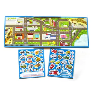 Personalizado Educacional aprendizagem jogo brinquedo conjunto magnético caixa história livro com um 3 dobrado jogando board