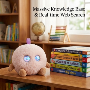 Peluche <span class=keywords><strong>de</strong></span> Felpa Rosa Coral, Compañero Inteligente con IA que Habla en Más <span class=keywords><strong>de</strong></span> 60 Idiomas, para Mayores <span class=keywords><strong>de</strong></span> <span class=keywords><strong>8</strong></span> Años, Carga USB-C, Juguete Educativo <span class=keywords><strong>de</strong></span> Bolsillo, OEM - Product Image 4