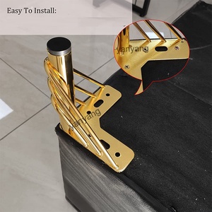 Yanyang <span class=keywords><strong>pied</strong></span> <span class=keywords><strong>de</strong></span> Support <span class=keywords><strong>de</strong></span> <span class=keywords><strong>lit</strong></span> 150MM polissage or brillant meuble TV Style conique canapé en fer jambe en métal pour meubles - Product Image 6