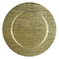 Assiette de présentation moderne de 33 cm, de luxe, pour Noël et mariage, en plastique jetable, motif bois antique, pour usage hôtelier et export.
