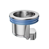 Siphon de sol de salle de bain moderne en laiton chromé de petit diamètre, bouchon anti-insectes pratique pour toilettes, filtre désodorisant pour tuyau d'égout