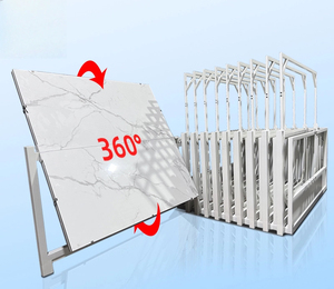 Tùy chỉnh hiện Đại Kim Loại hiển thị đứng cho cửa hàng đá cẩm thạch bệ xoay đá giá cho thạch anh Gạch gốm mẫu hiển thị - Product Image 3