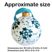 Boule de décoration de Noël suspendue personnalisée OEM ornements de boule en céramique pendentif d'arbre de Noël de haute qualité