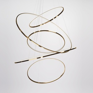 JYLIGHTING illuminazione domestica moderna <span class=keywords><strong>lampadario</strong></span> decorativo con anello irregolare <span class=keywords><strong>classico</strong></span> con cornice dorata di lusso - Product Image 4