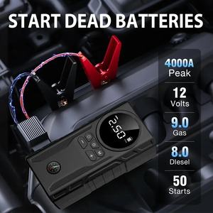 מטען נייד 6 ב-1 להתנעת רכב, בוסטר סוללה, בנק כוח, מטען סוללות ליתיום, משאבת אוויר לצמיגים, ניפוח צמיגים עם תאורה - Product Image 2