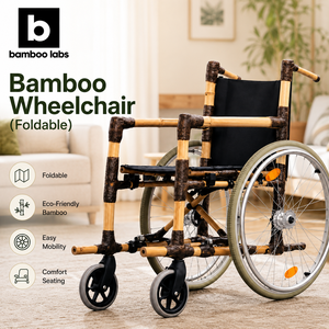 Silla de Ruedas Plegable de Bambú Sostenible, Ligera, Portátil, Manual, Ayuda para la Movilidad de Ancianos y Discapacitados, Cuidado en Viajes, OEM, Impermeable - Product Image 1