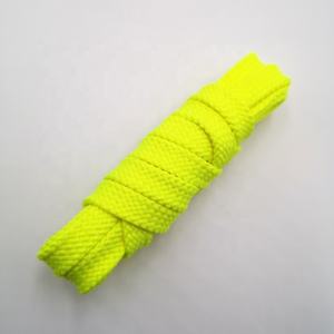 Grosir desain baru 10mm sepatu olahraga keren kepang datar neon tali sepatu cetak ujung plastik transparan poliester Maoyuan - Product Image 2