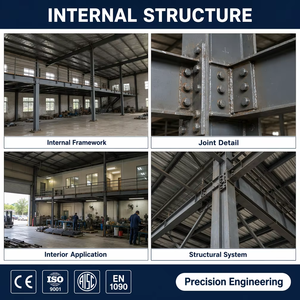Edificio Prefabbricato in Metallo di Alta Qualità Utilizzato Come Officina o Magazzino con Struttura in Acciaio - Product Image 5