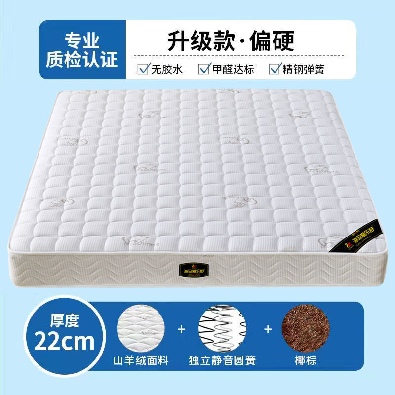 Cachemire avec ressorts ensachés indépendants à neuf zones et fibres de coco [22 cm]