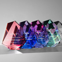 Nouvelles Médailles Trophées en Verre Cristal K9 2026, Impression Couleur Intégrale, Plaque de Récompense en Forme d'Iceberg Irrégulier, Personnalisable pour Événements