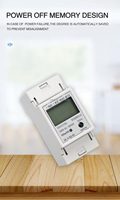 Meteran Energi Digital LCD Fase Tunggal kWh Penghitung Konsumsi Daya Tegangan Arus Wattmeter Listrik 220V dengan Tombol Reset