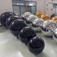 Décoration suspendue pour fête Boule disco géante flottante en PVC brillant Boule miroir gonflable Ballon Logo personnalisé Impression UV