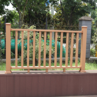 Système de main courante extérieur moderne en WPC pour escaliers, balcons et balustrades, installation DIY, ignifuge, protection UV, résistant à la rouille